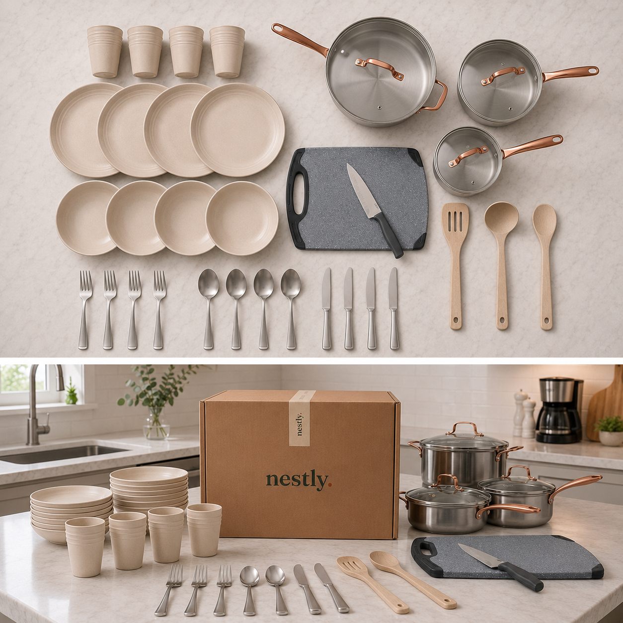 Kitchen kit top-down view